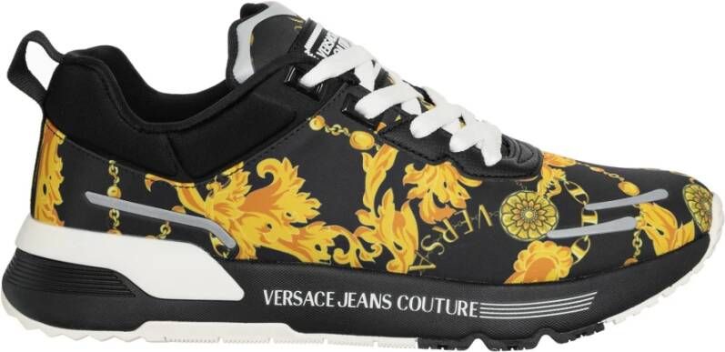 Versace Jeans Couture Abstract Multicolor Veterschoenen Black Heren