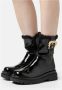 Versace Jeans Couture Drew Naplak Mode Winterlaarzen Black Dames - Thumbnail 2