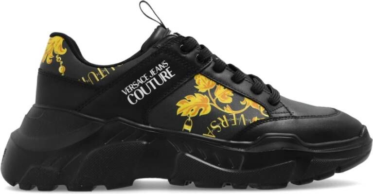 Versace Jeans Couture Bedrukte sneakers Zwart Heren