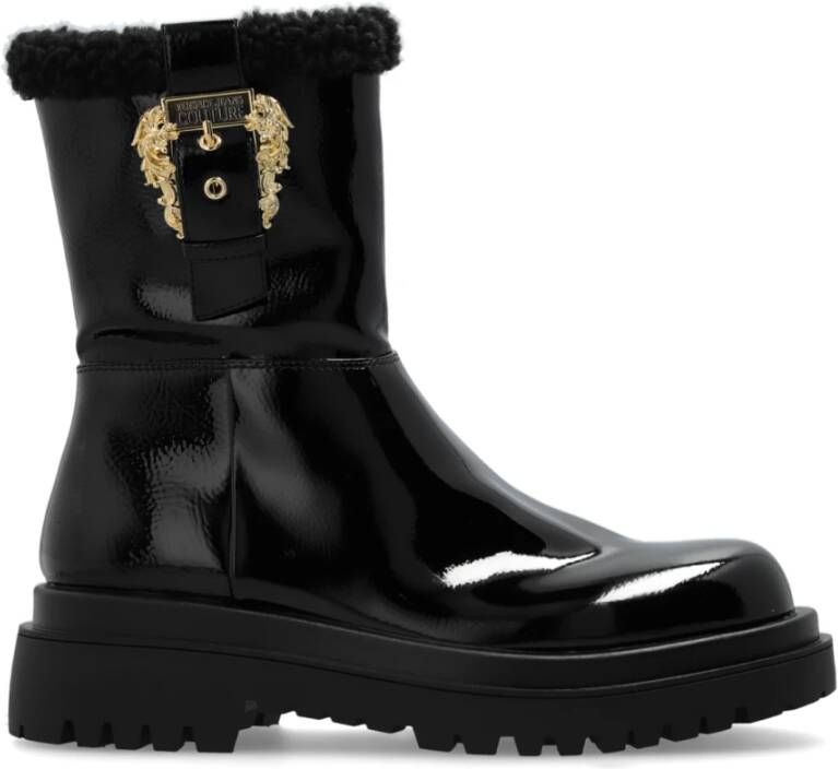 Versace Jeans Couture Booties met nepbont Black Dames