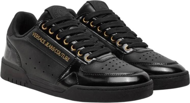 Versace Jeans Couture Zwarte Sneakers voor Mannen Aw24 Black Heren