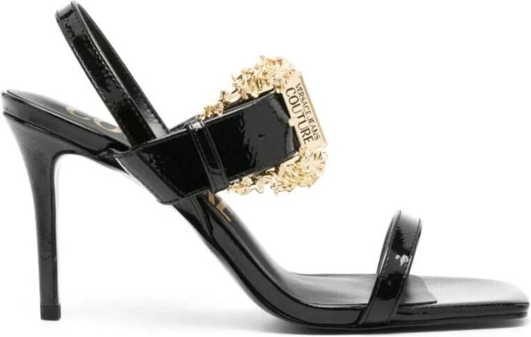 Versace Jeans Couture Barok Hoge hakken sandalen Black Dames