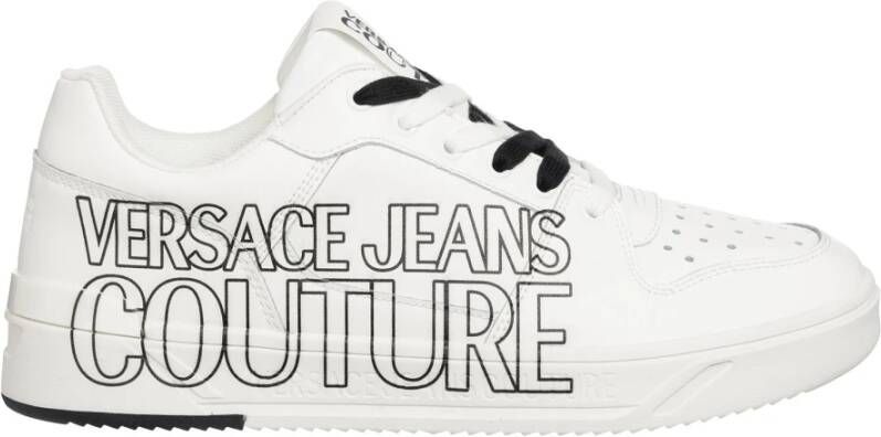 Versace Jeans Couture Gestreepte Starlight Sneakers met Vetersluiting White Heren