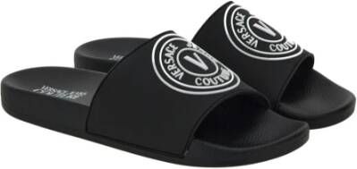 Versace Jeans Couture Gummy V-Emblem Slippers Black Heren