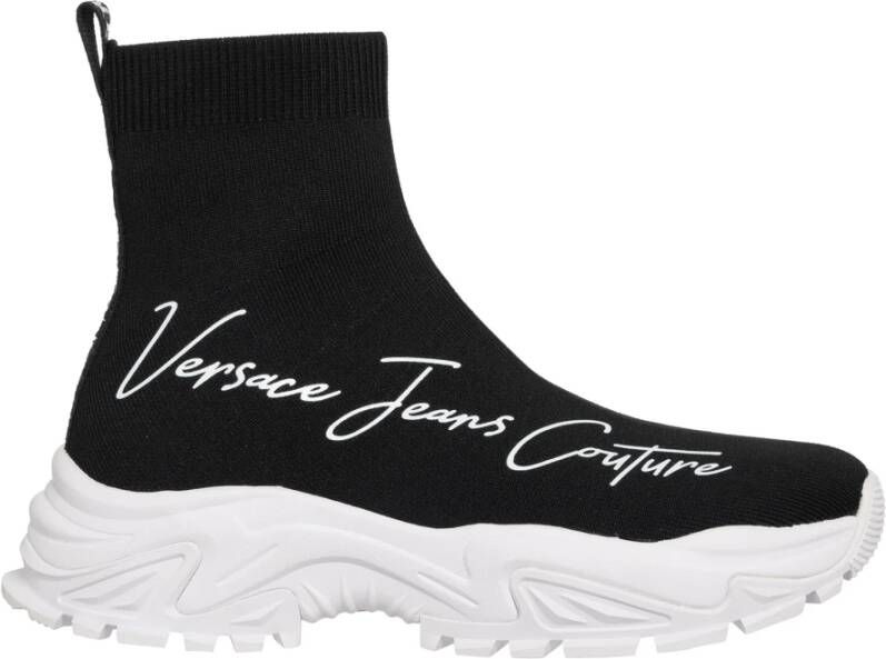 Versace Jeans Couture Zwarte Sneakers voor Vrouwen Aw24 Black Dames