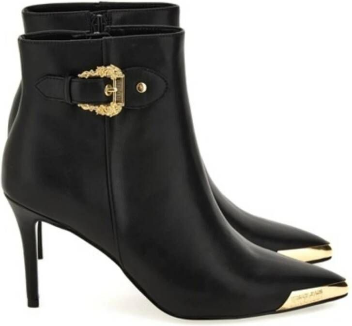 Versace Jeans Couture Zwarte Enkellaarsjes voor Vrouwen Black Dames