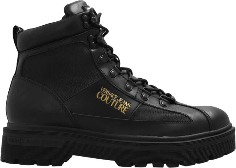 Versace Jeans Couture Zwarte Sneakers voor Heren Aw23 Black Heren