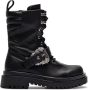 Versace Jeans Couture Zwarte Enkellaarsjes voor Dames met 5 cm Hak Black Dames - Thumbnail 7