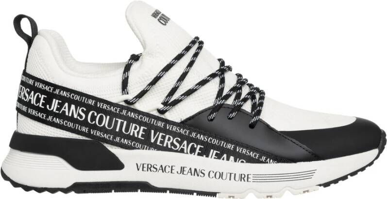 Versace Jeans Couture Logo Multikleur Veterschoenen White Heren