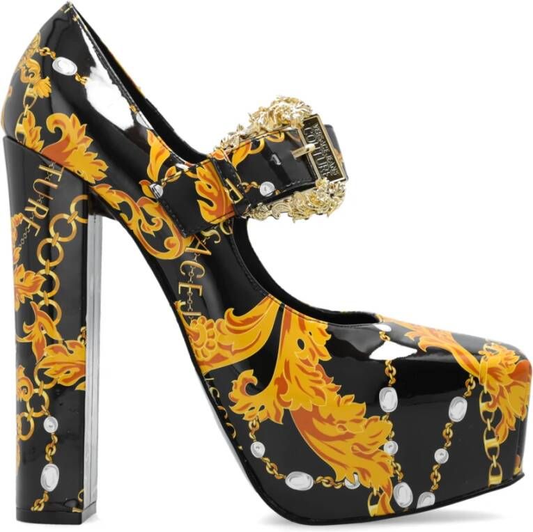 Versace Jeans Couture Zwarte Pumps voor Dames Black Dames