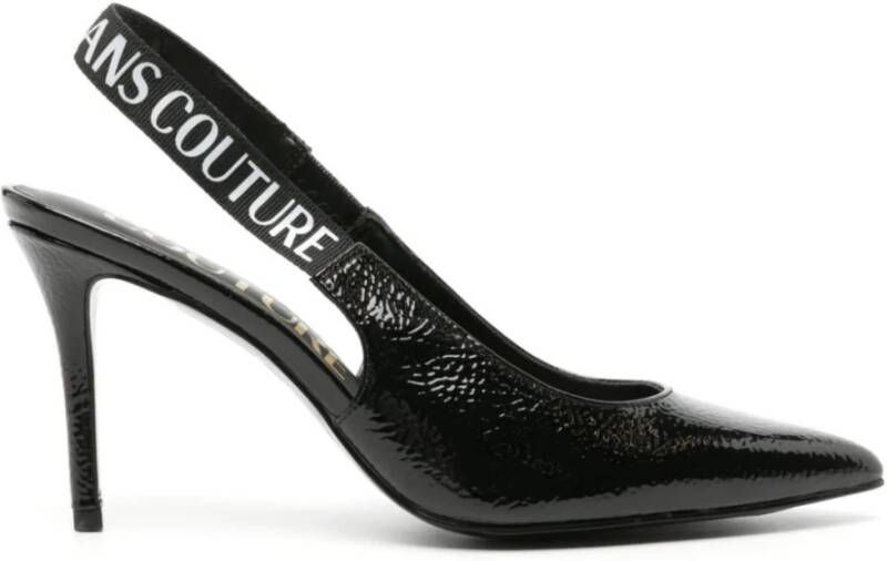 Versace Jeans Couture Platte schoenen voor vrouwen Black Dames