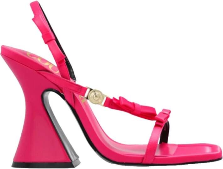 Versace Jeans Couture Sandalen met hakken van satijn Pink Dames