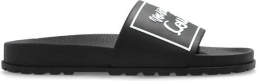 Versace Jeans Couture Rubberen slippers met logo Black Dames