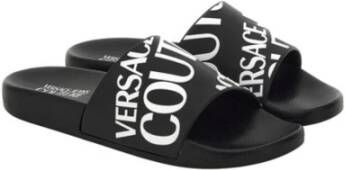 Versace Jeans Couture Slides met logo Black Dames