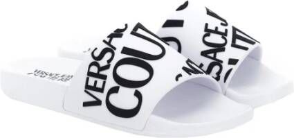 Versace Jeans Couture Slippers met logo White Dames