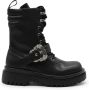 Versace Jeans Couture Zwarte Enkellaarsjes voor Dames met 5 cm Hak Black Dames - Thumbnail 17