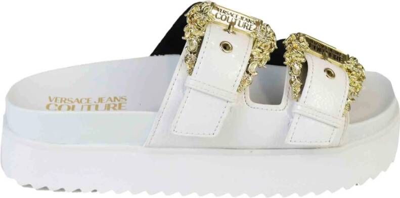 Versace Jeans Couture Sliders Wit Dames