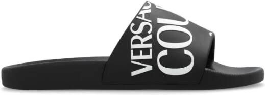 Versace Jeans Couture Slippers met logo Black Heren