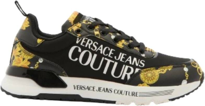 Versace Jeans Couture Zwarte Sneakers voor Vrouwen Aw24 Black Dames