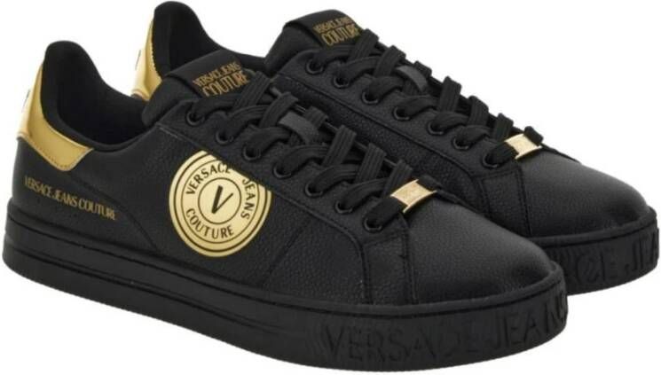 Versace Jeans Couture Sneakers met logo Zwart Heren