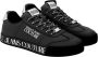 Versace Jeans Couture Zwarte leren sneakers met logo details Black Heren - Thumbnail 1