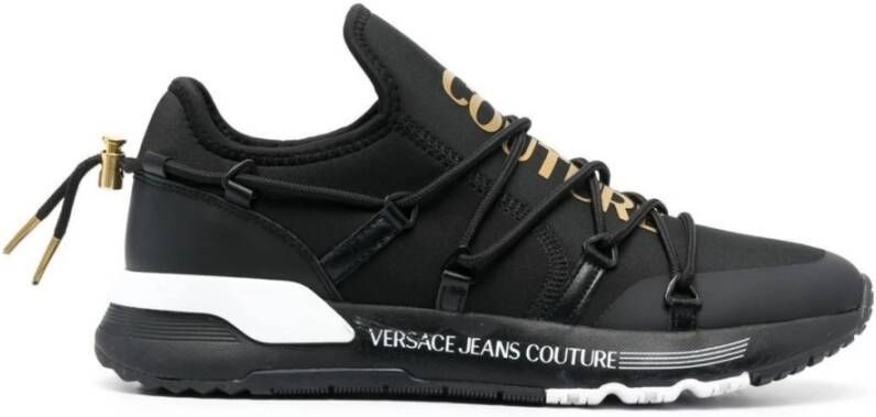 Versace Jeans Couture Stoere Zwarte Sneakers voor Mannen Black Heren