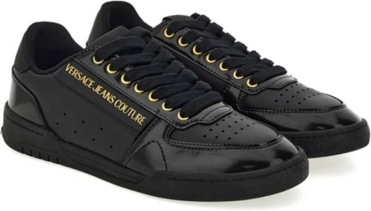 Versace Jeans Couture Zwarte Sneakers voor Mannen Aw24 Black Heren