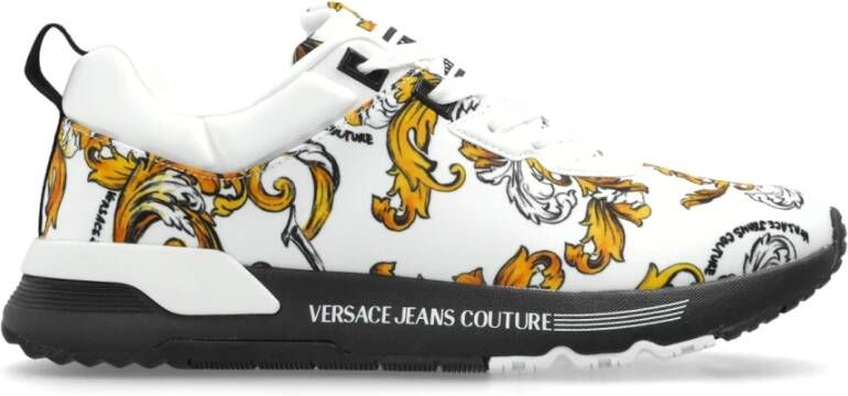 Versace Jeans Couture Sneakers met barocco-print White Heren