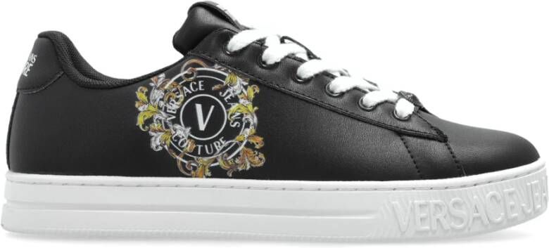 Versace Jeans Couture Sneakers met bedrukt logo Black Dames