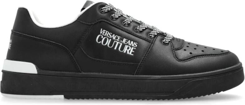 Versace Jeans Couture Sneakers met bedrukt logo Black Heren