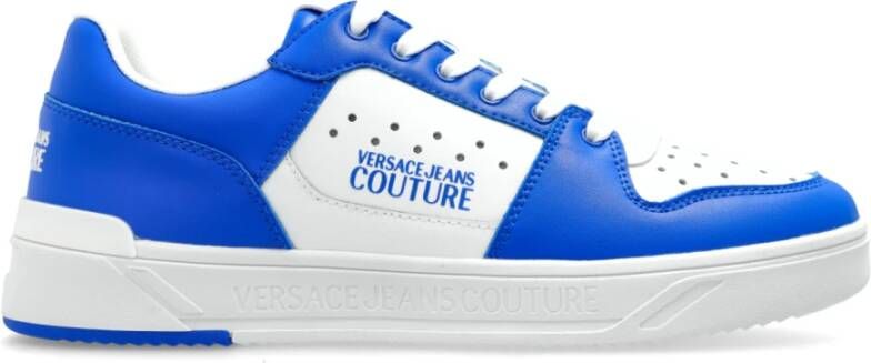 Versace Jeans Couture Sneakers met bedrukt logo Blue Heren