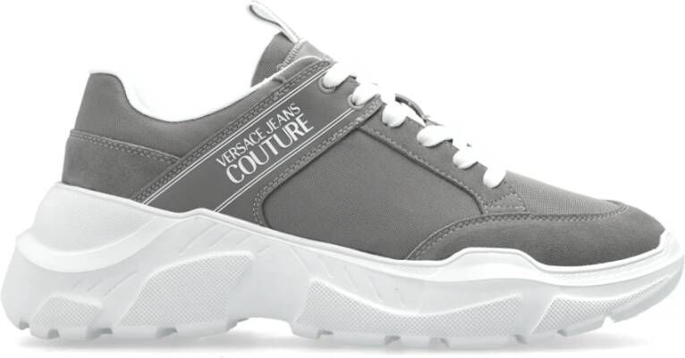 Versace Jeans Couture Sneakers met bedrukt logo Gray Heren