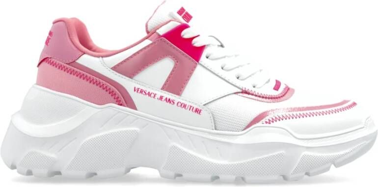 Versace Jeans Couture Sneakers met bedrukt logo Pink Dames