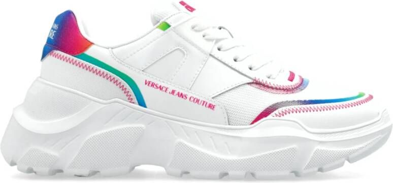 Versace Jeans Couture Sneakers met bedrukt logo White Dames