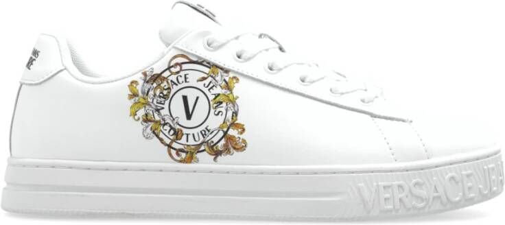 Versace Jeans Couture Sneakers met bedrukt logo White Dames