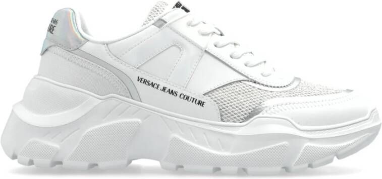 Versace Jeans Couture Sneakers met glinsterend glitter White Dames