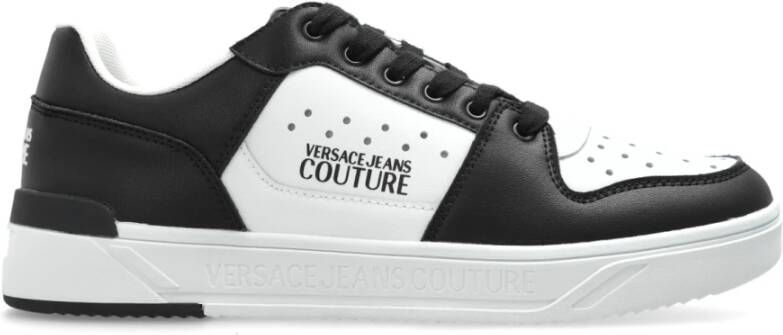 Versace Witte lage sneakers met logo Multicolor Heren