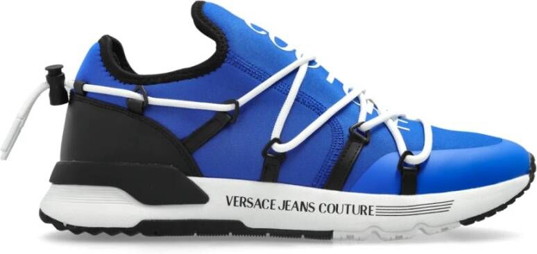 Versace Jeans Couture Sneakers met logo Blue Heren