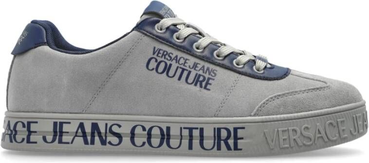 Versace Jeans Couture Sneakers met logo Gray Heren