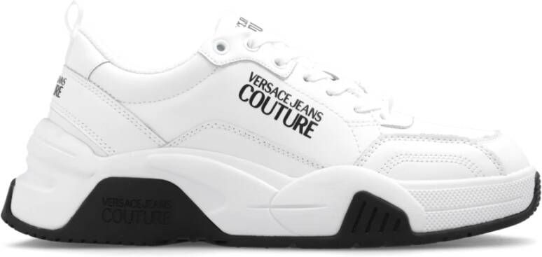 Versace Jeans Couture Stijlvolle Sneakers voor Mannen en Vrouwen White Dames