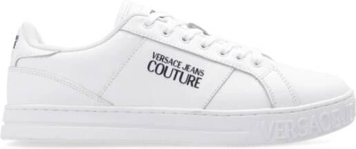 Versace Jeans Couture Logo Sneakers met wit leer White Heren