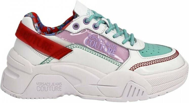 Versace Jeans Couture Stargaze Sneakers Pastelkleurige schoenen voor vrouwen White Dames