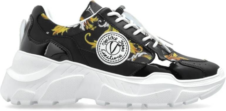 Versace Jeans Couture Low-Top Sneakers Fondo Speedtrack Dis. Sc7 in zwart