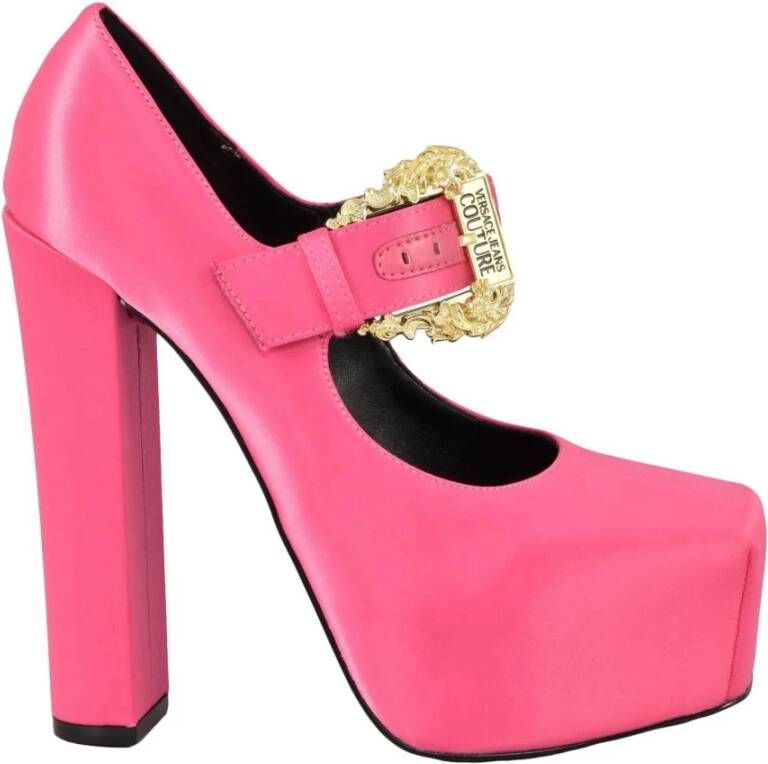 Versace Jeans Couture Stijlvolle Schoenen van Alternatieve Vezels Pink Dames