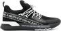 Versace Zwarte Lage Herensneakers Logo Print Black Heren - Thumbnail 1