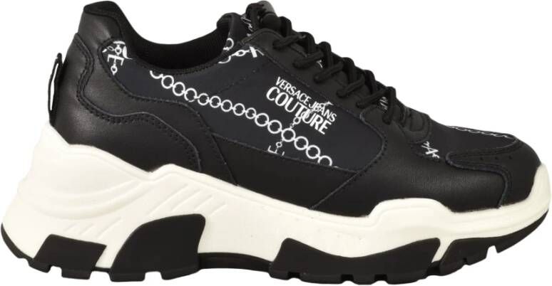 Versace Jeans Couture Stijlvolle Sneakers met Rubberen Zool Black Dames