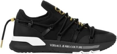 Versace Jeans Couture Stoere Zwarte Sneakers voor Mannen Black Heren