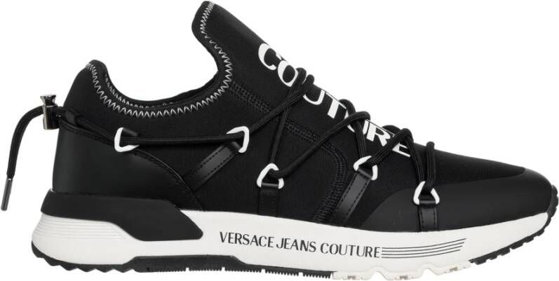 Versace Jeans Couture Verstelbare Sneakers met Koordsluiting Black Heren