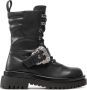 Versace Jeans Couture Zwarte Enkellaarsjes voor Dames met 5 cm Hak Black Dames - Thumbnail 15