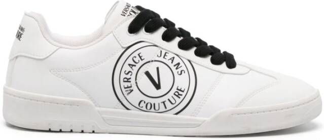 Versace Jeans Couture Witte Sneakers met Logo Print White Heren